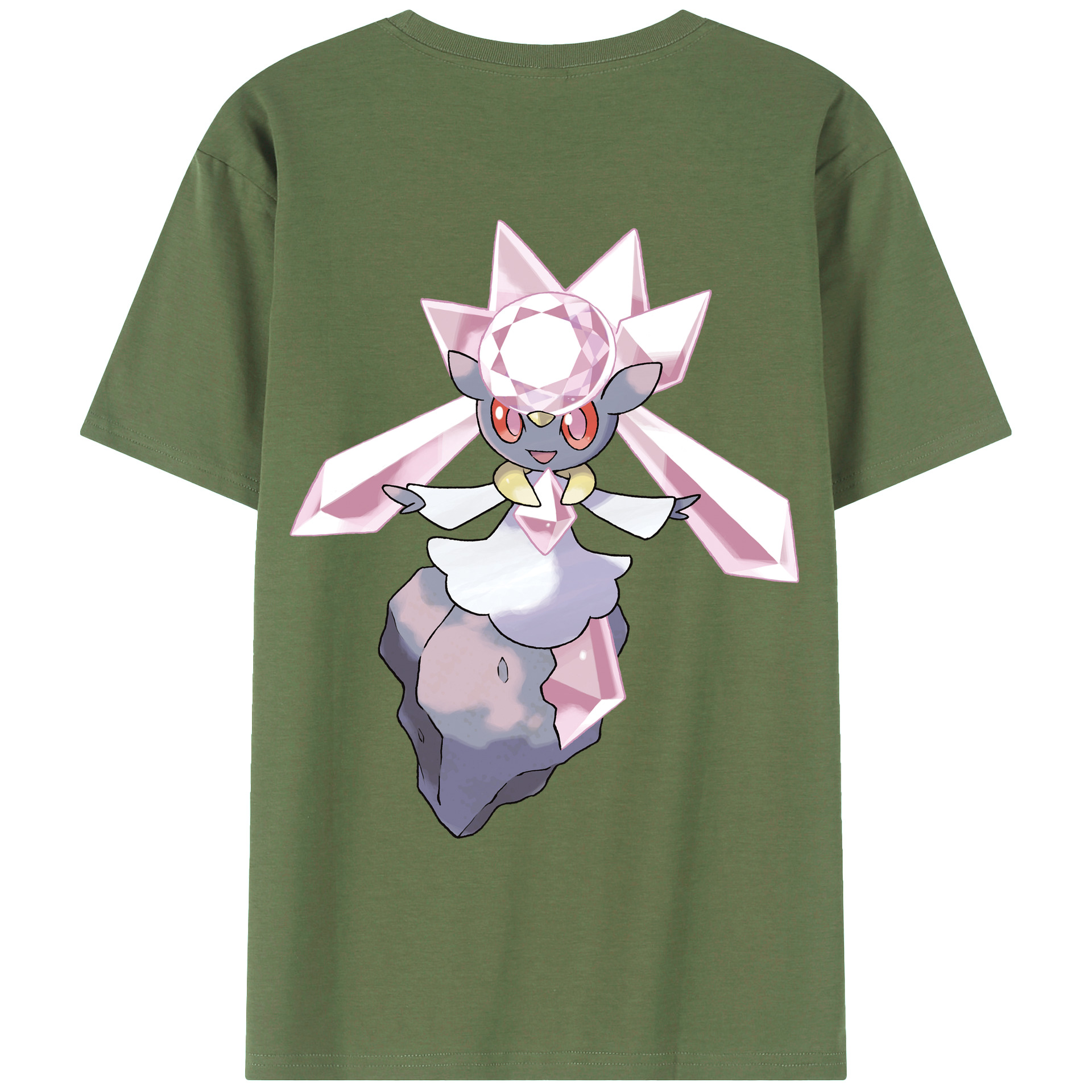 （画像用） ポケットモンスター Pokémon 綿100％ メンズ半袖Tシャツ（バックプリント） 通気性